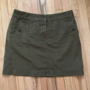 J crew army green skirt